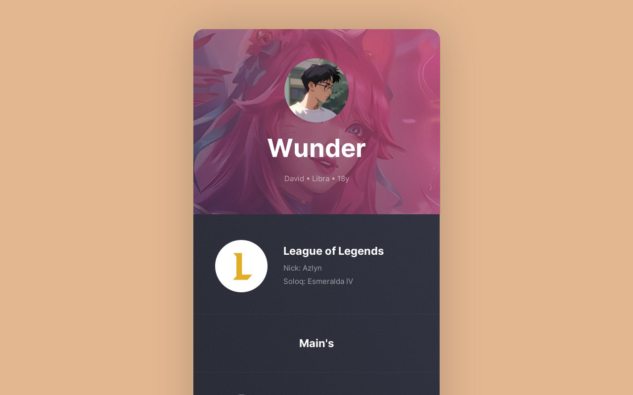 Carrd profile picture for @wunder